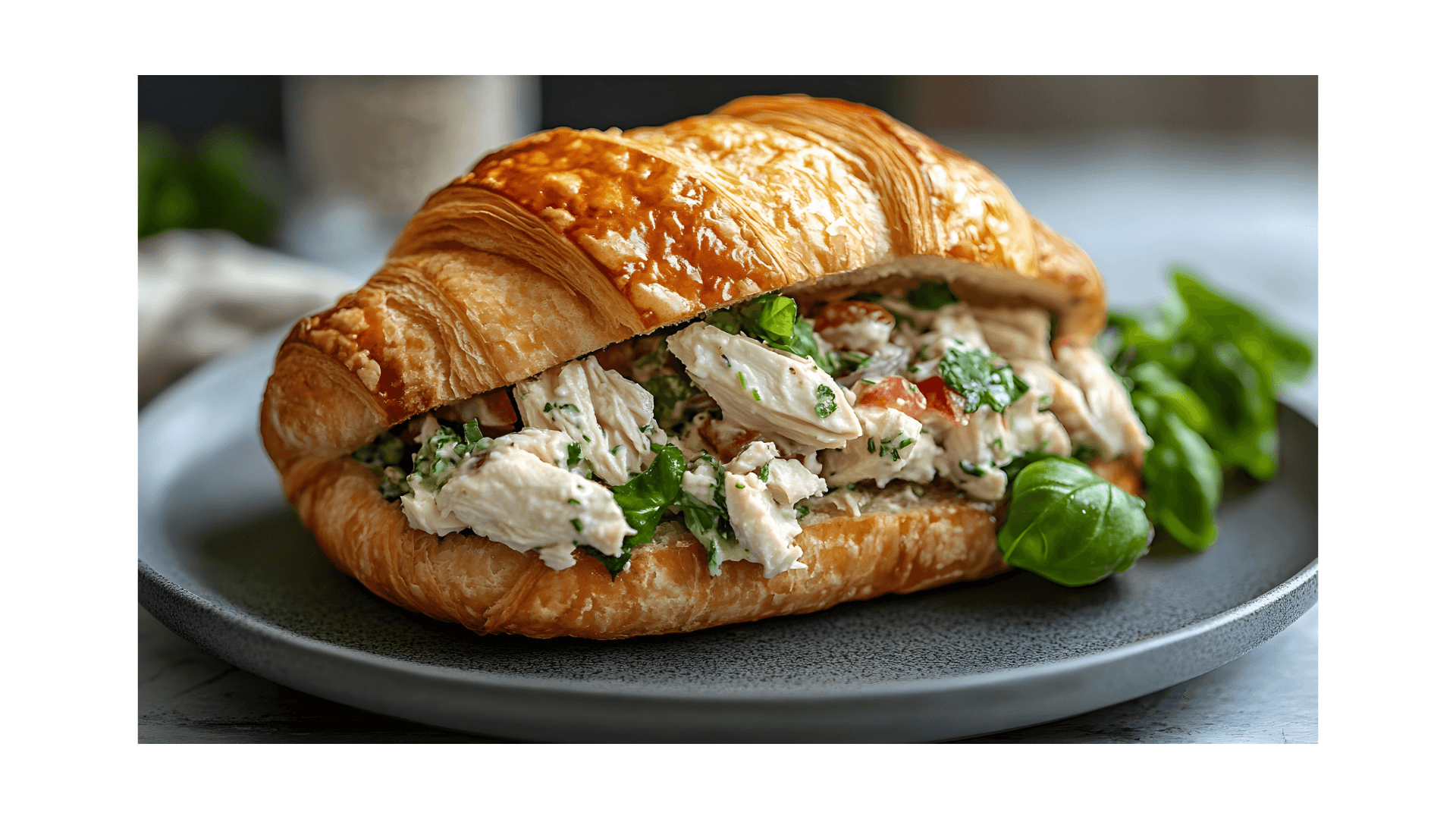 Croissant with Chicken Salad & Bacon